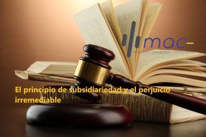 Lee más sobre el artículo El principio de subsidiariedad y el perjuicio irremediable